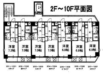 8階の間取り図