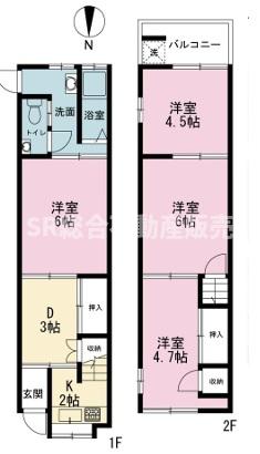 -階の間取り図