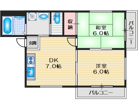 2階の間取り図