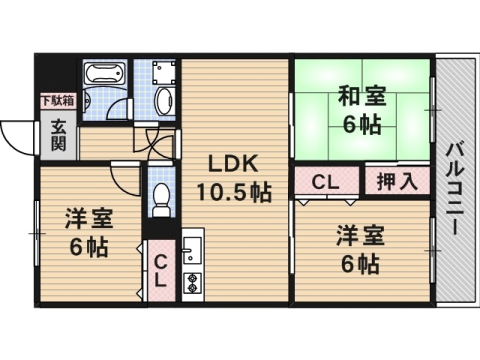 3階の間取り図