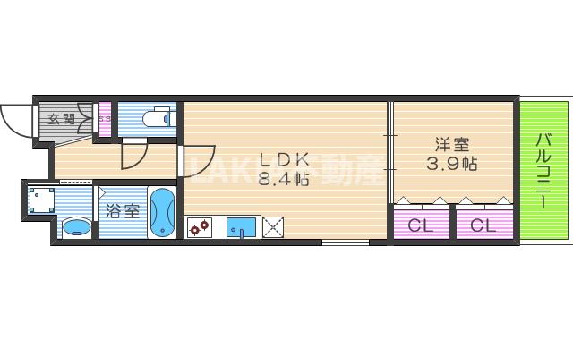 8階の間取り図