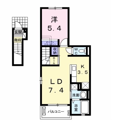 2階の間取り図