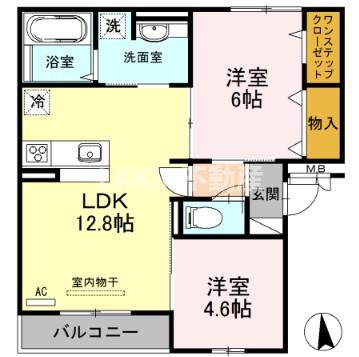 2階の間取り図
