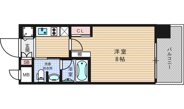 8階の間取り図