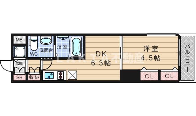 8階の間取り図