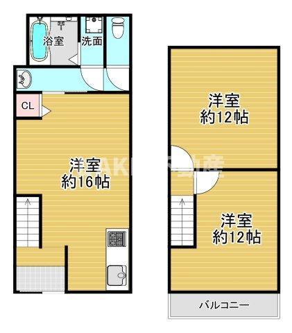 -階の間取り図