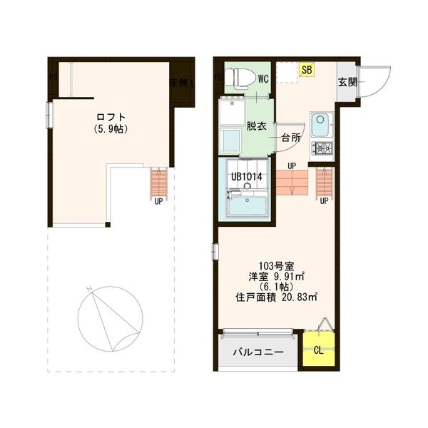 1階の間取り図