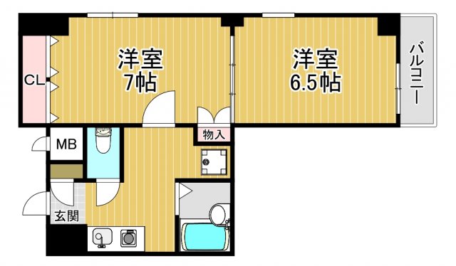 2階の間取り図
