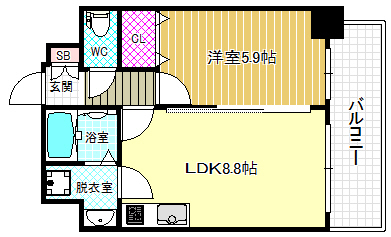 8階の間取り図