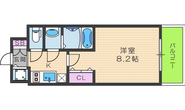 8階の間取り図