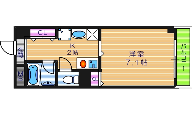 2階の間取り図