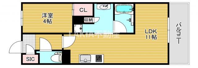 8階の間取り図