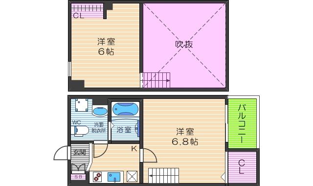 2階の間取り図