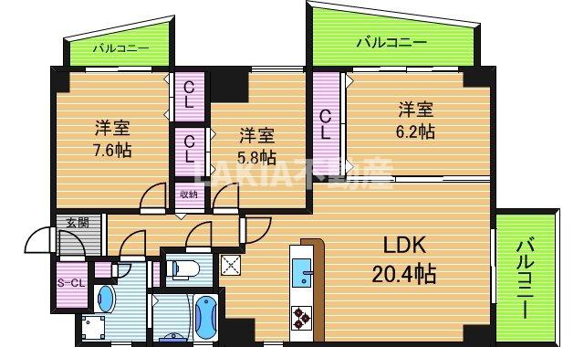 8階の間取り図