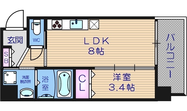 8階の間取り図