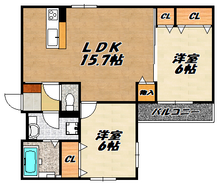 1階の間取り図