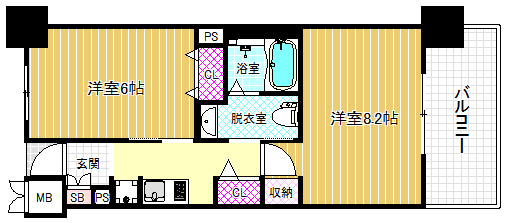 6階の間取り図