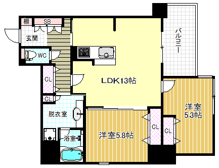 13階の間取り図