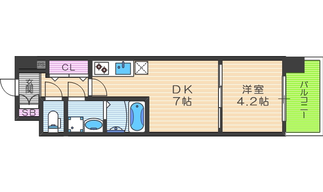 8階の間取り図