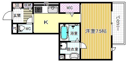 1階の間取り図