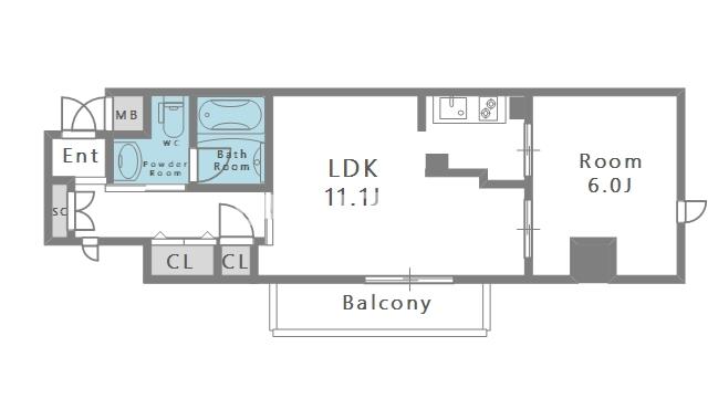 4階の間取り図