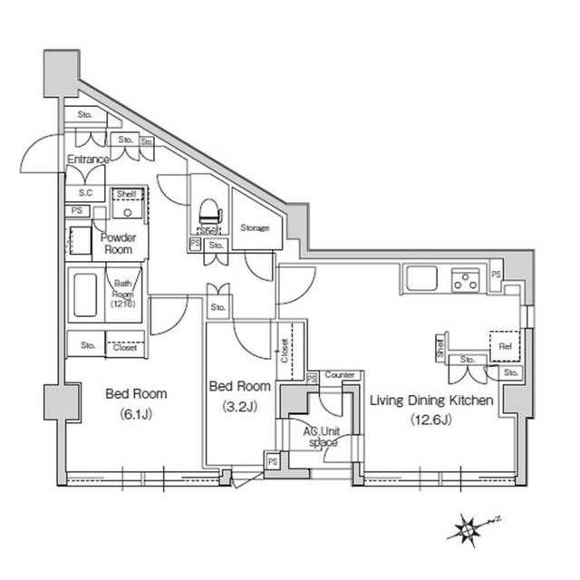 4階の間取り図