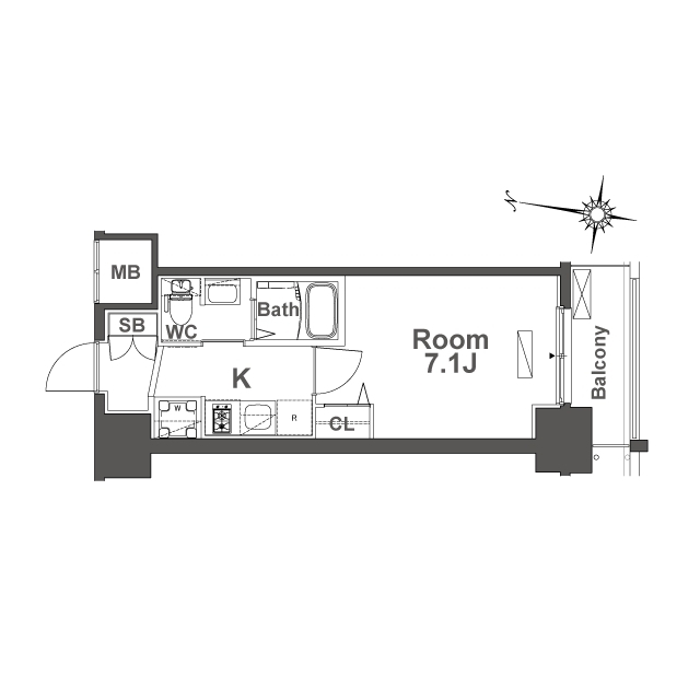 4階の間取り図