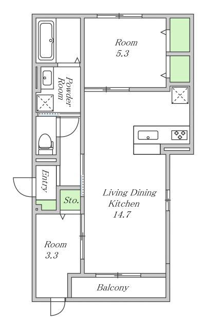 1階の間取り図