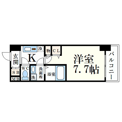 6階の間取り図