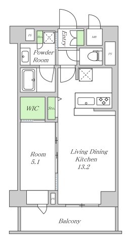4階の間取り図