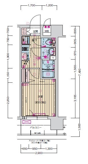 8階の間取り図