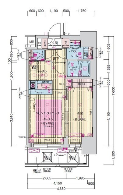 6階の間取り図