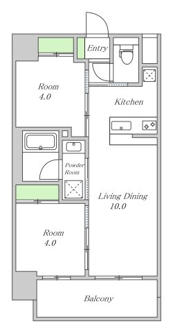 2階の間取り図