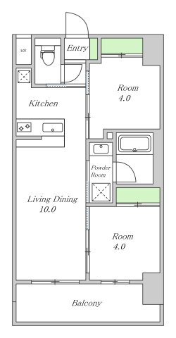 2階の間取り図