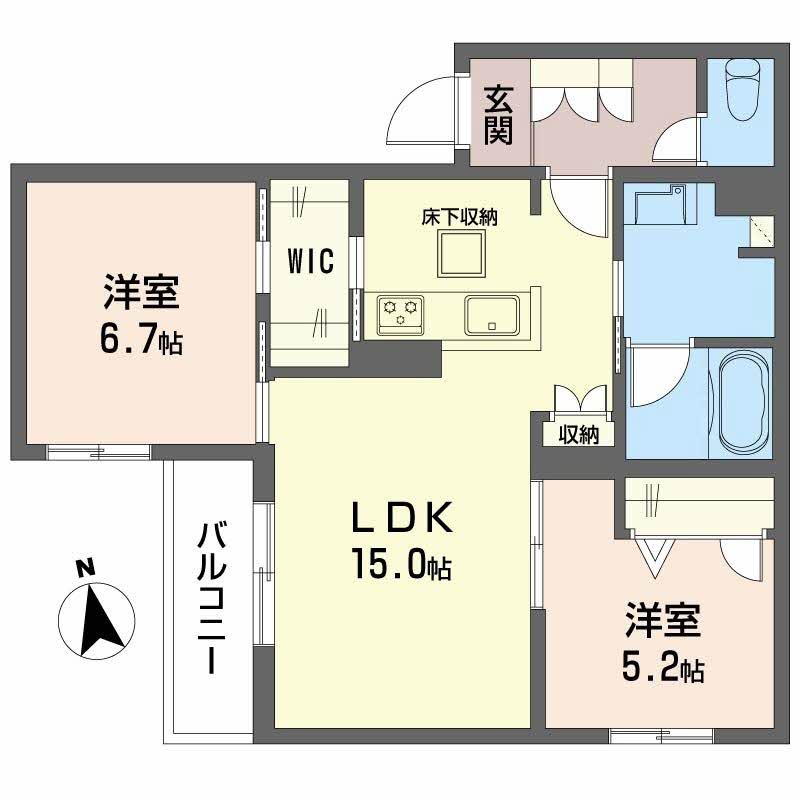 2階の間取り図