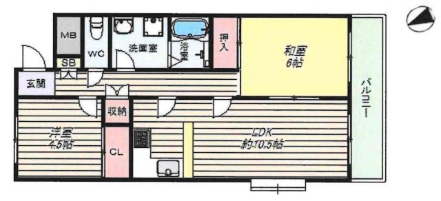 2階の間取り図