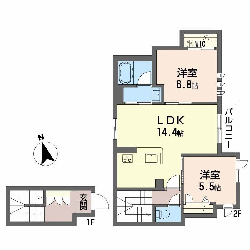 2階の間取り図