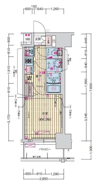 8階の間取り図