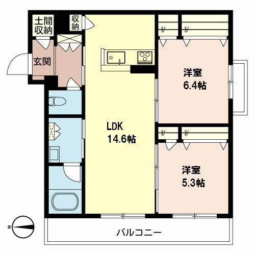 2階の間取り図