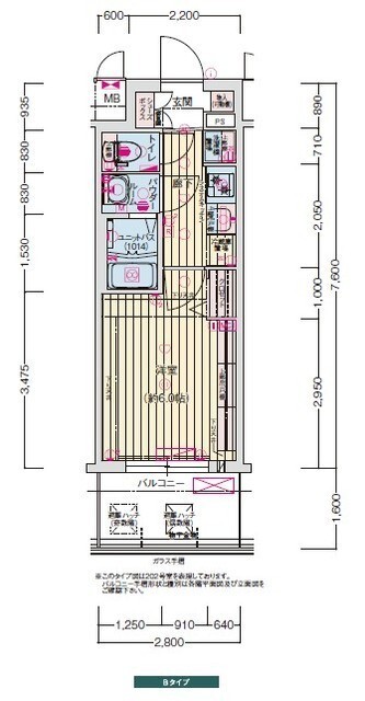 6階の間取り図