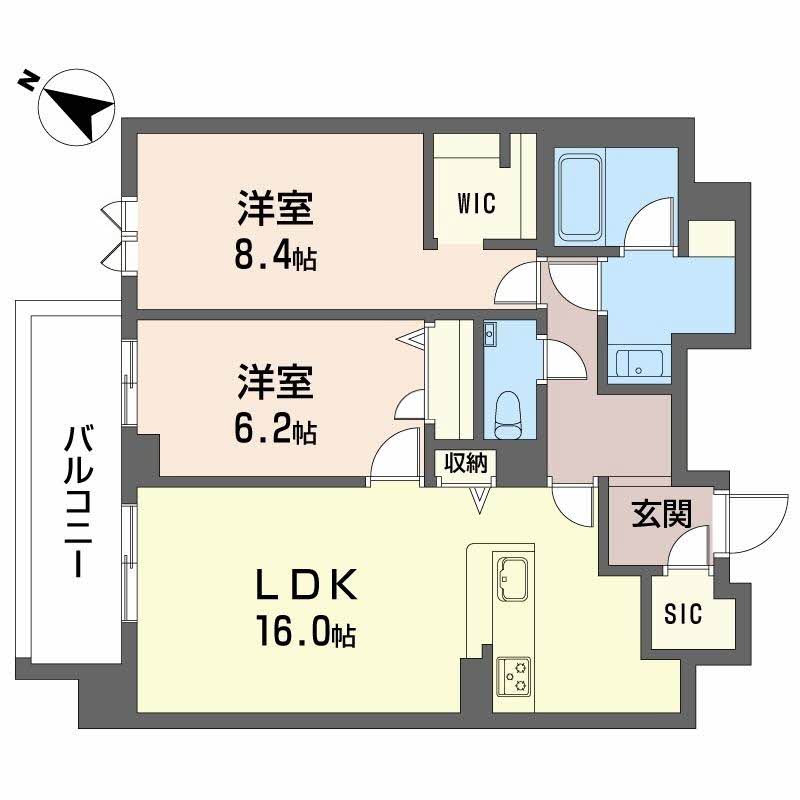 2階の間取り図
