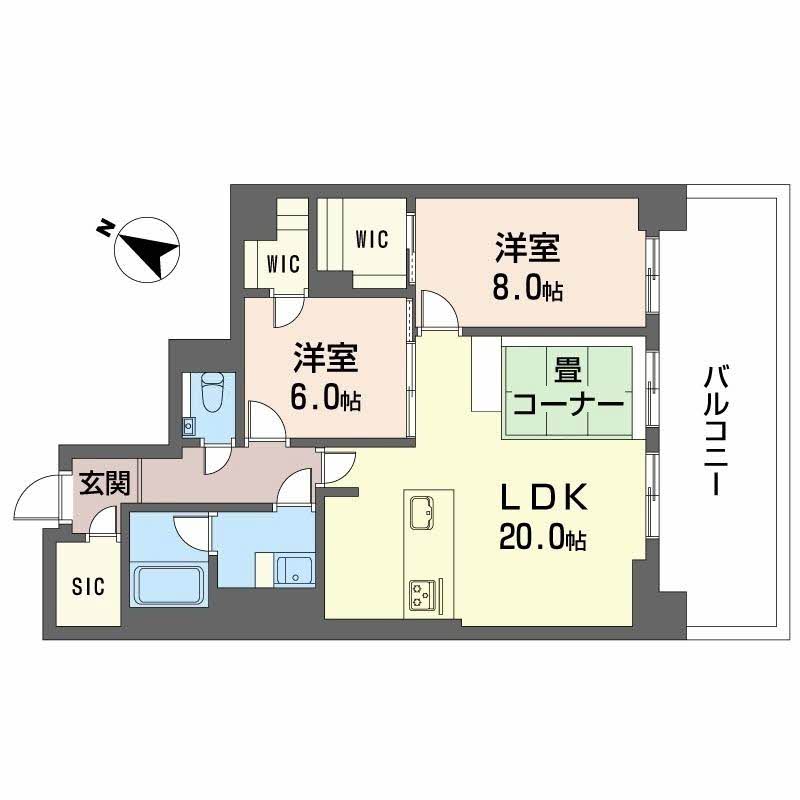 2階の間取り図
