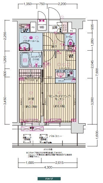 8階の間取り図