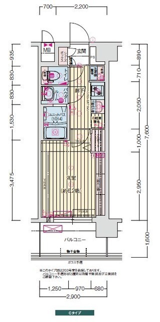6階の間取り図