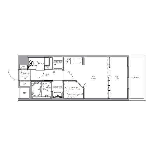 4階の間取り図