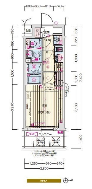 4階の間取り図