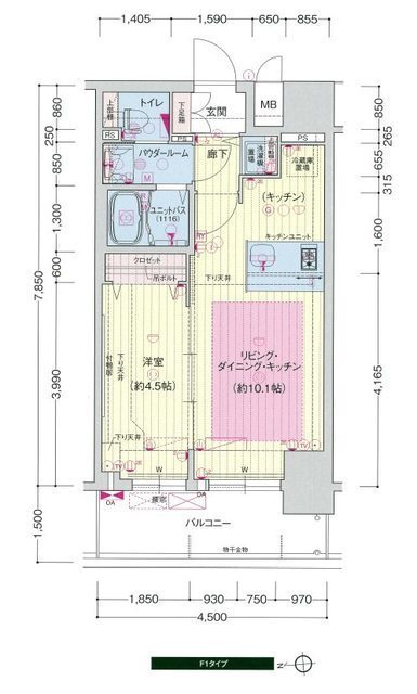 9階の間取り図