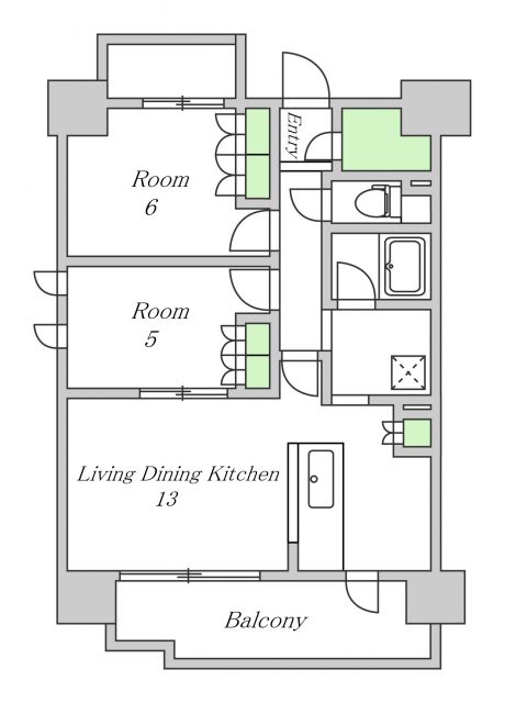 6階の間取り図