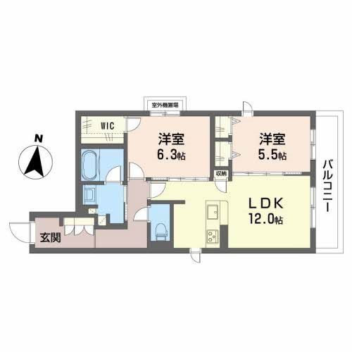 2階の間取り図
