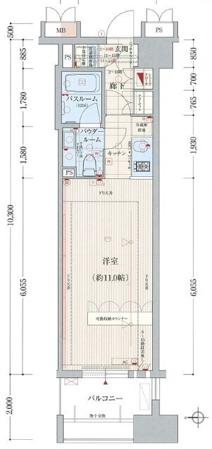 8階の間取り図